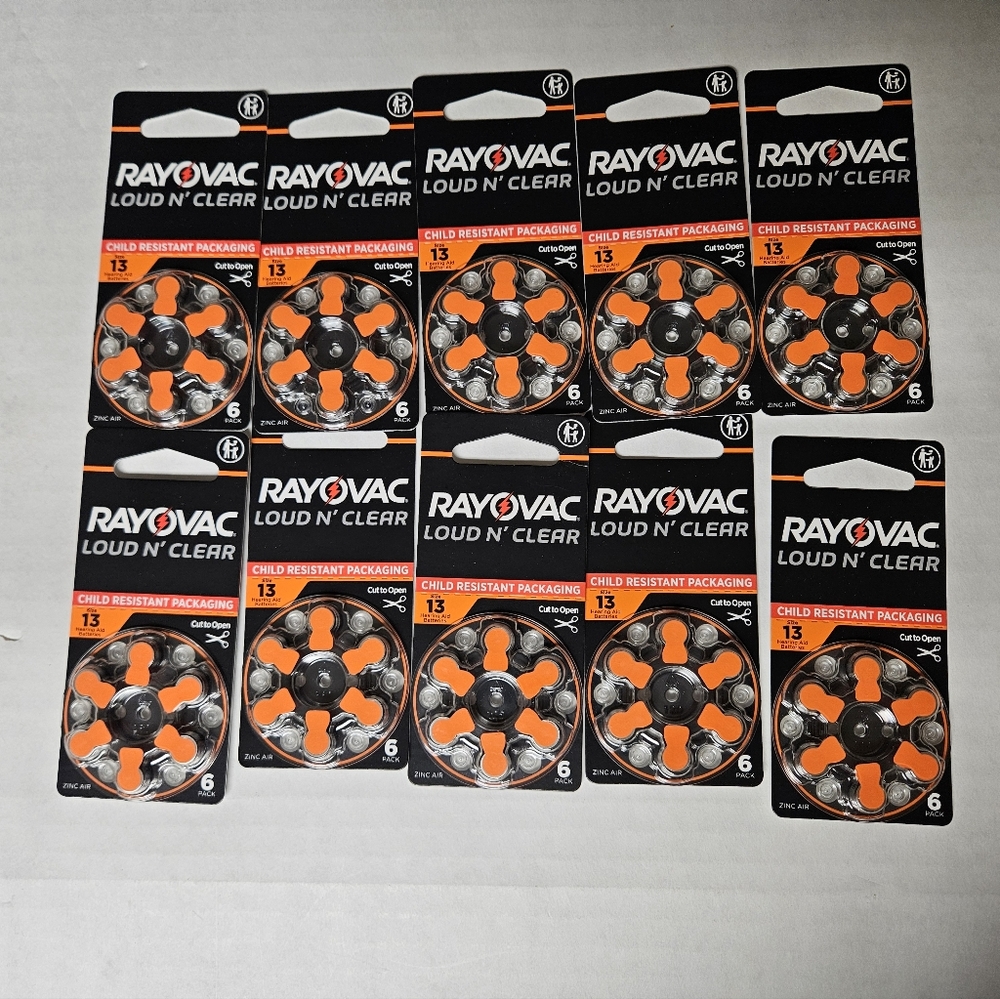Rayovac Hearing Aid‎ Batteries Lot Size 13